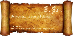 Bukovai Zseraldina névjegykártya